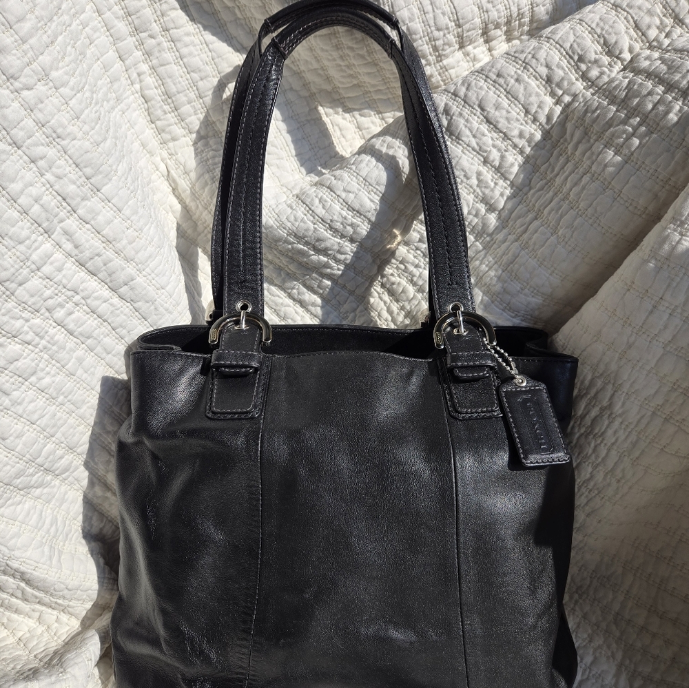 Coach Leather Soho North South Tote Bag
